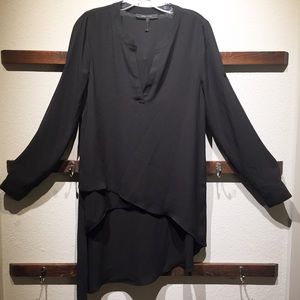 BCBGMAXAZRIA Womens Long-Sleeve Asymmetrical Knit Top